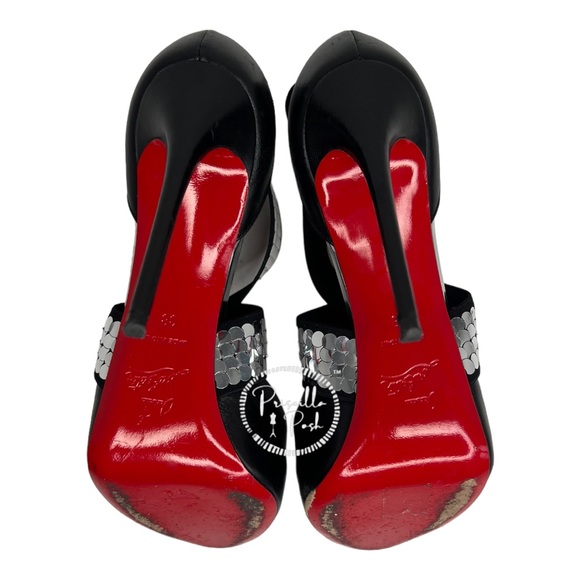 Christian Louboutin
Xiletta Disco Ball Red Sole Sandals Black Silver Sequin 38 - Picture 15 of 16